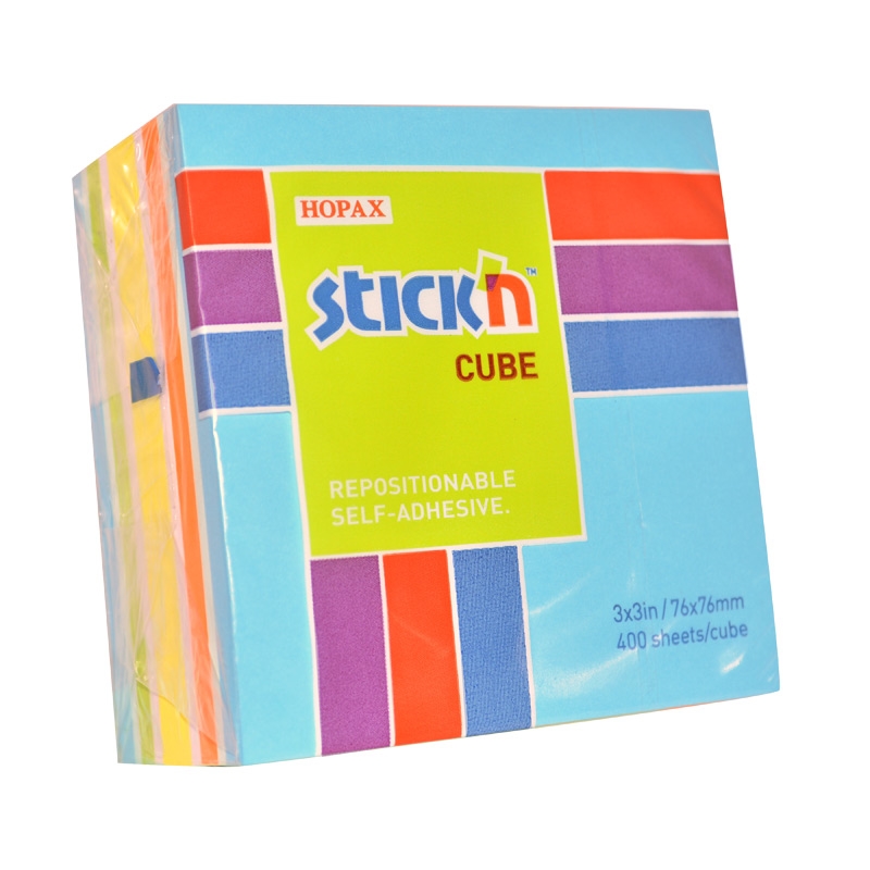 Notisblock 400b 76x76, Blå/Gul