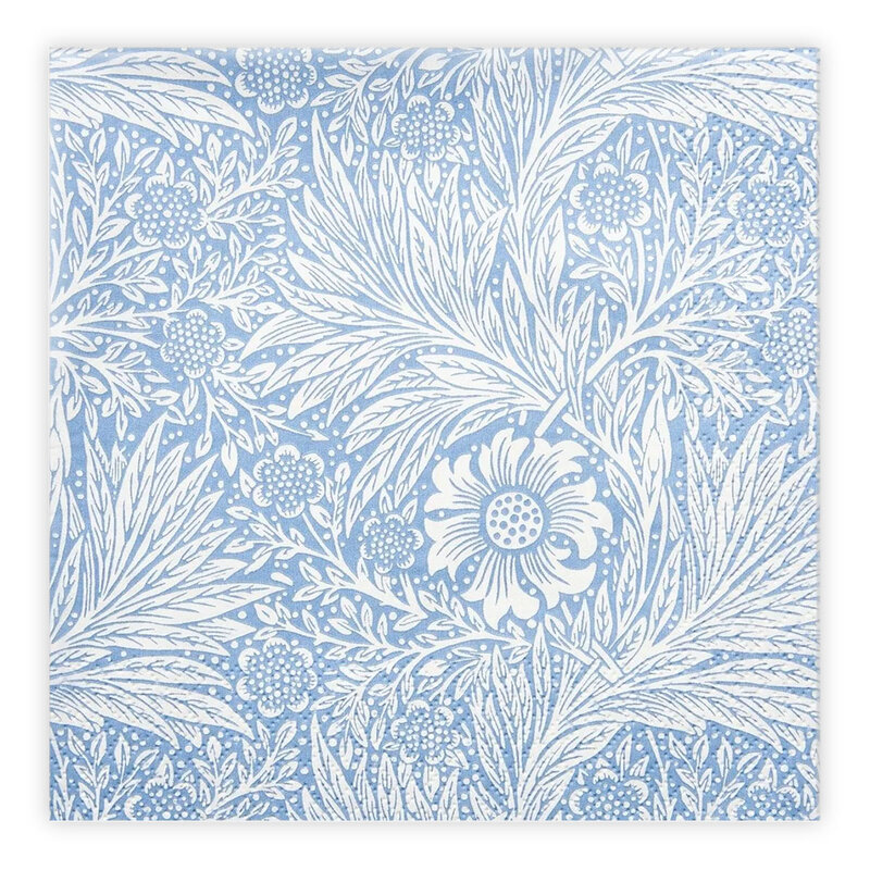 Matservetter 20p William Morris Marigold ljusblå