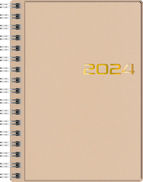 Kalender 2024 VeckoKalender 2024 A6 Beige FSC