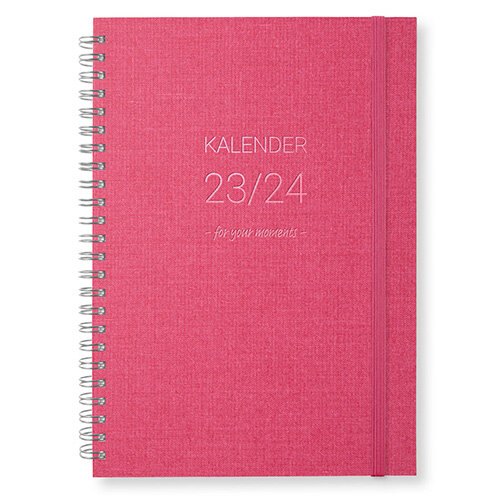 Skolkalender Paperstyle A5 2023-24 Newport vecka/notes Raspberry sorbet