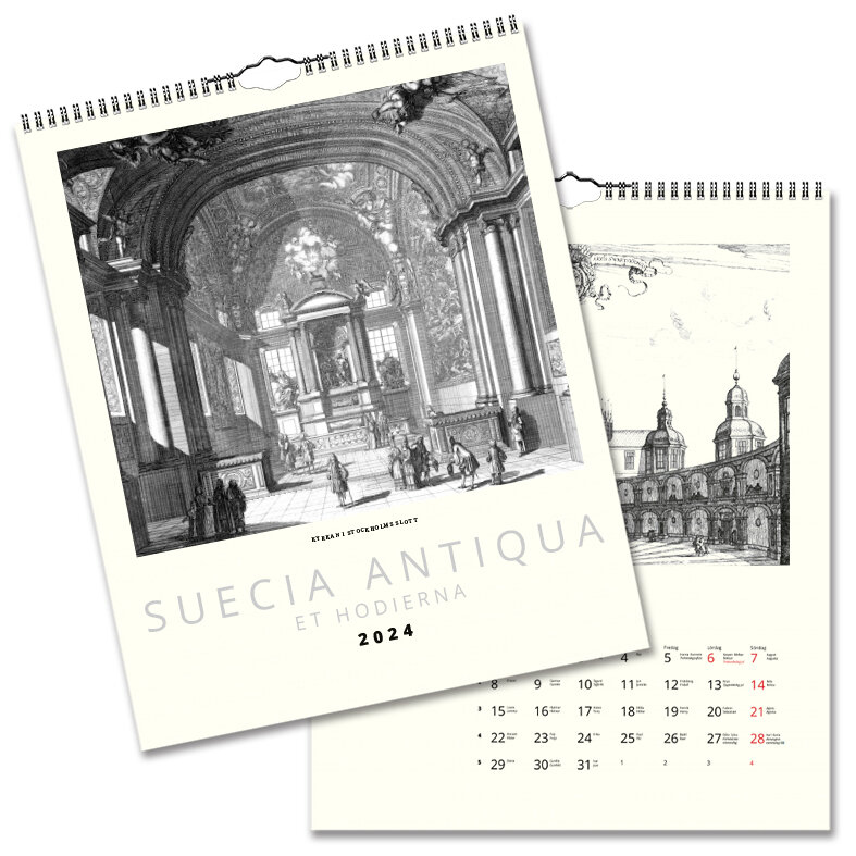 Väggkalender Suecia Antiqua 2024 328x405mm