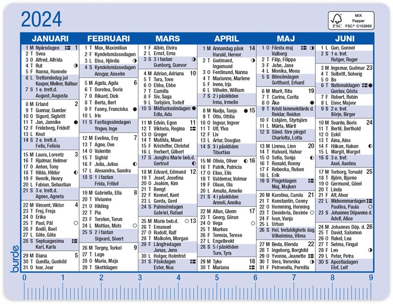 Kalender 2024 Kalenderkort