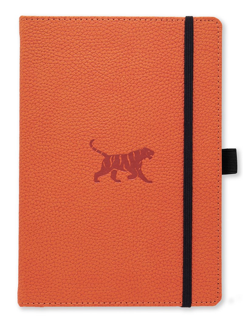 Dingbats* Wildlife A5+ Plain - Orange Tiger Notebook