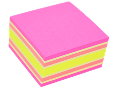 Notes neonkub 400b 76x76, Rosa/Röd