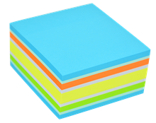 Notisblock 400b 76x76, Blå/Gul