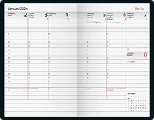 Kalender 2024 Executive Svart Plast FSC