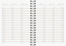 Kalender A6 Mint FSC Almanacksförlaget
