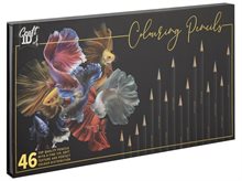 Färgpennor i låda : 46 färger