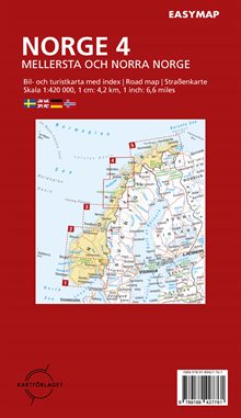 Mellersta och N. Norge 4 EasyMap, 1:420 000